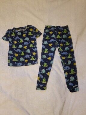 Mick Mack Dinosaur Short Sleeve Bamboo 2 Piece Pajama Set